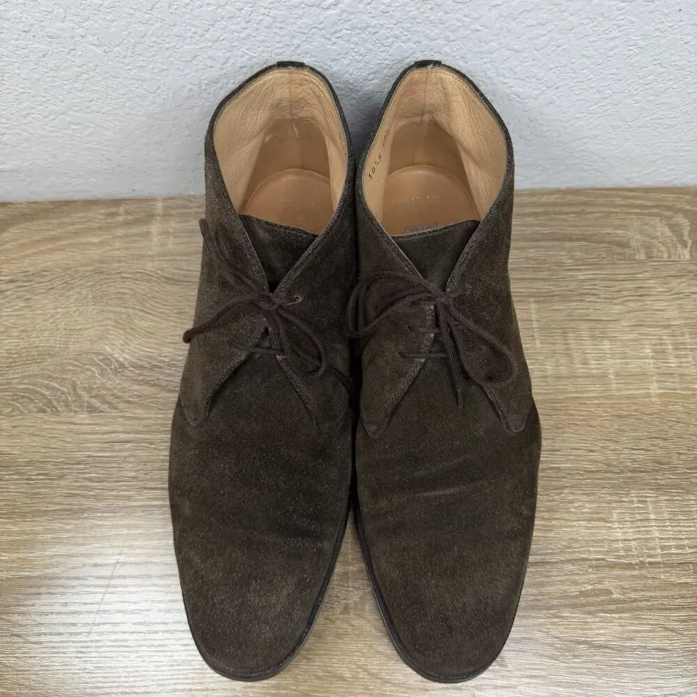 Gravati Wilkes Bashford Suede Chukka Boots Brown Men's 10.5 M Lace Up Italy Made